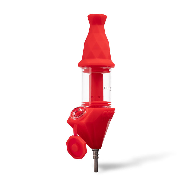 Bectar Silicone Bubbler & Dab Straw (Scarlet)