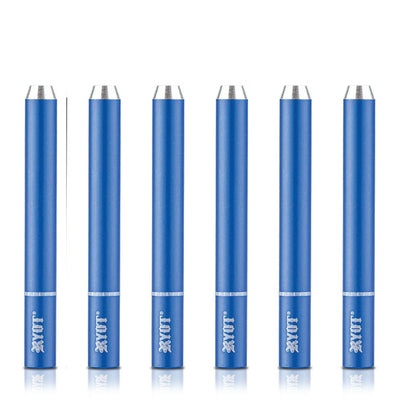 Long (9mm) Slim Anodized Aluminum One Hitter (Blue) - Carton of 6