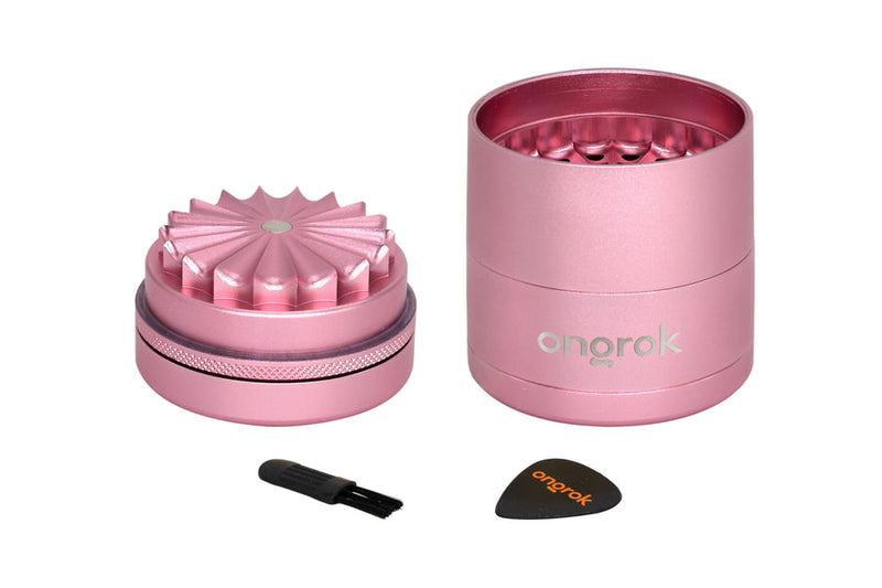 Mini 5 Piece Flower Petal Toothless Grinder with Storage - Rose Gold