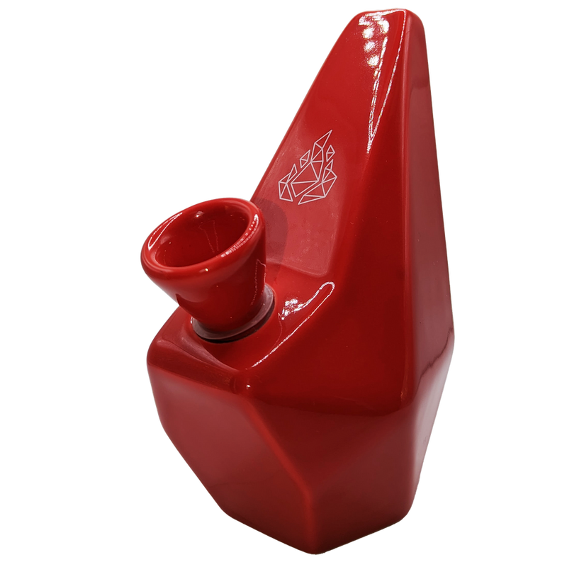 Polygon Ceramic Bubbler (Red)