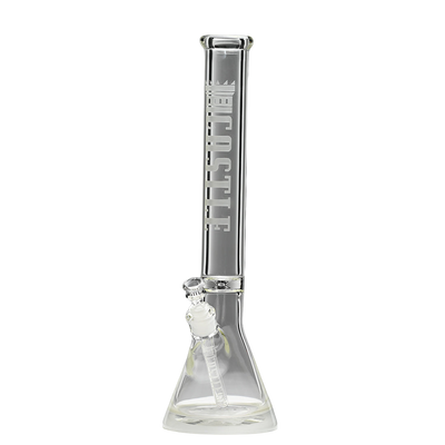 18" Beaker Bong Etched Logo (Clear)