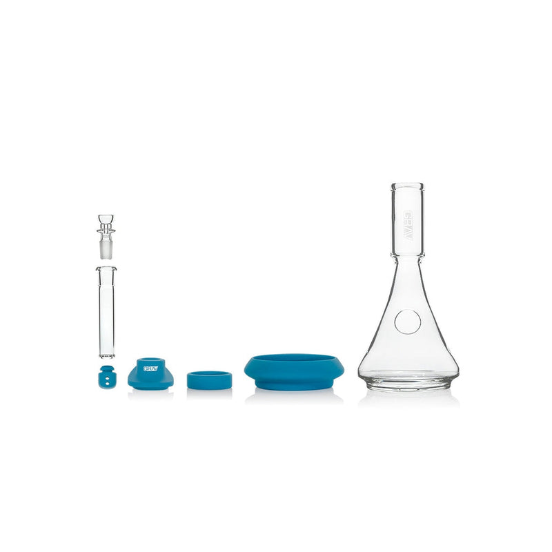 Deco Beaker Base Bong With Silicone Covers (Blue)