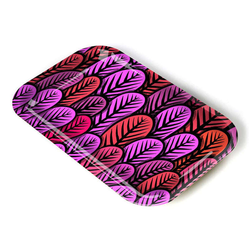 Medium Rolling Tray - Pink Leaf-Turning Point Brands Canada