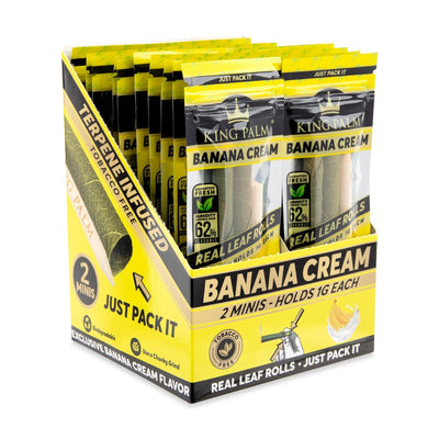 Banana Cream Flavored Mini Pre-Rolled Cones (2 pack) - Carton of 20