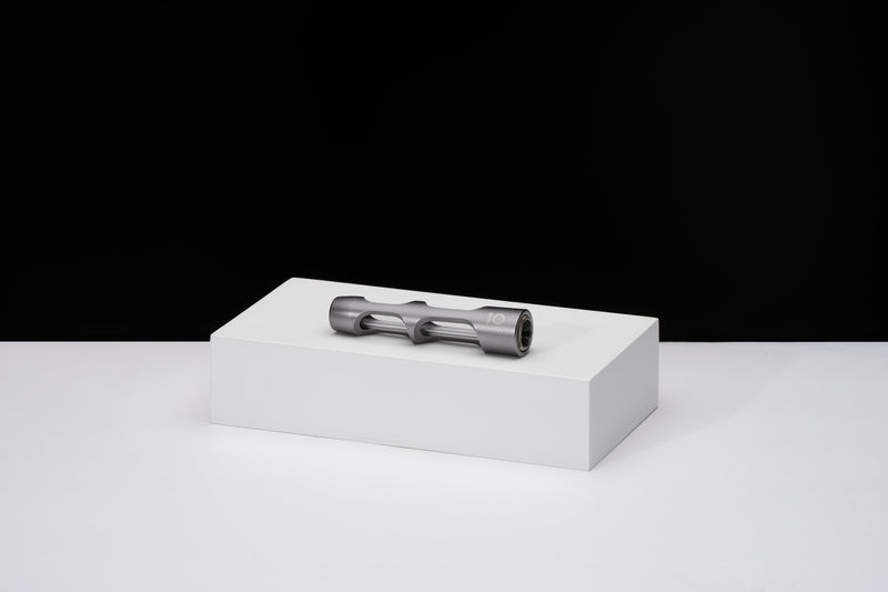 Aluminum & Glass Chillum (Gun Metal)