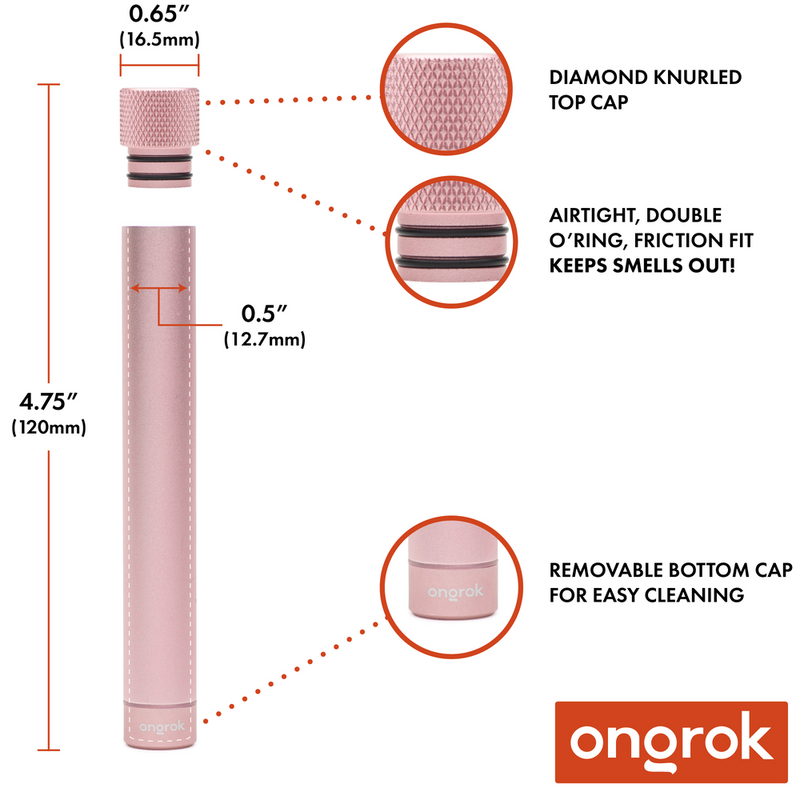 Aluminum Storage Tube (Rose Gold)