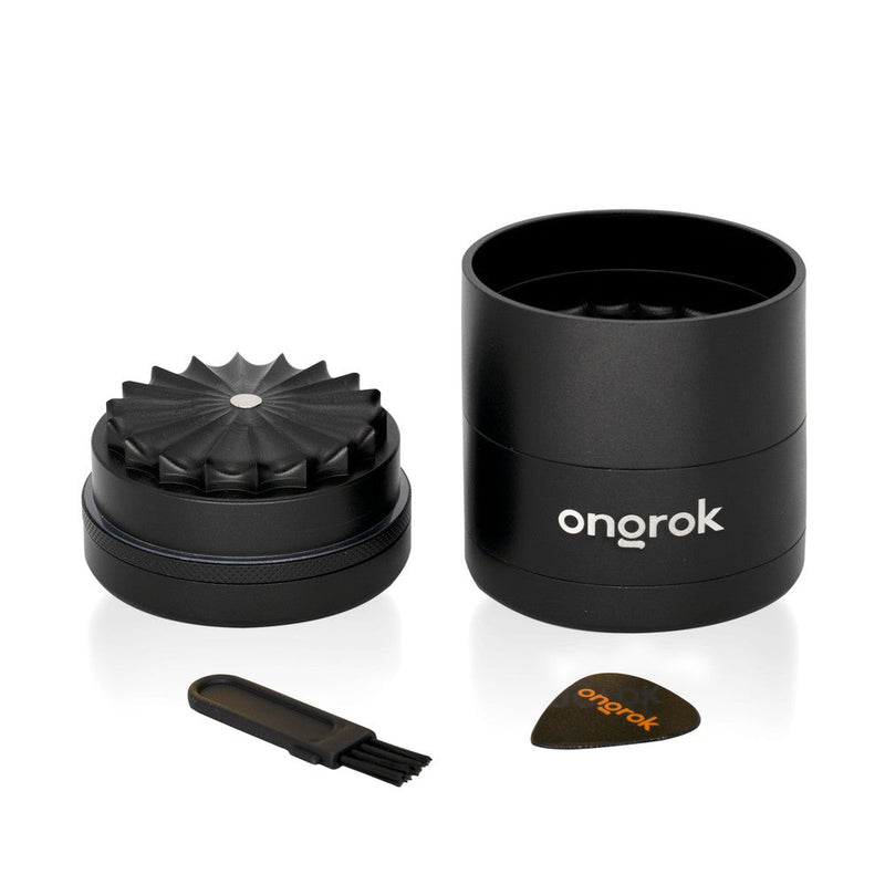 Flower Petal Toothless Grinder with Storage (Black)