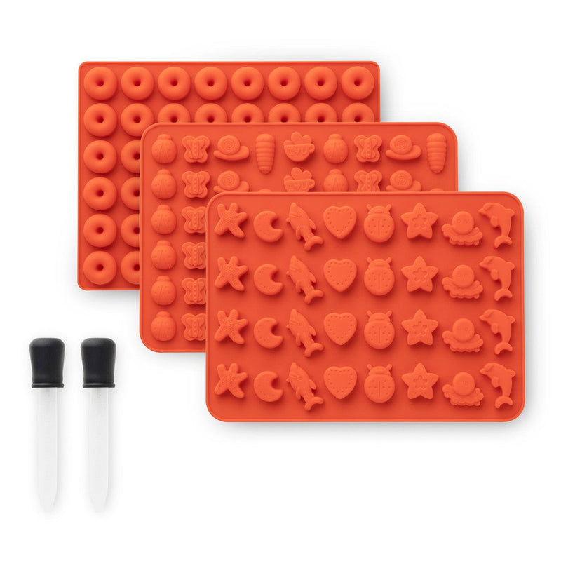 Silicone Gummy Molds & Dropper Kit (Set of 3)