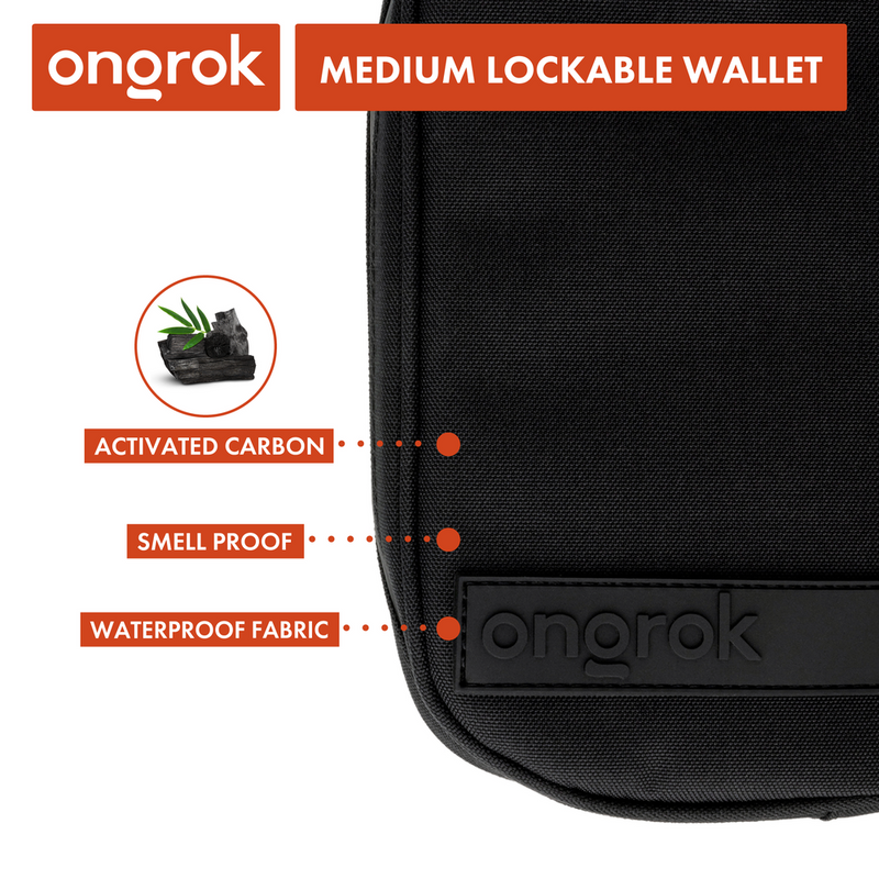 Smell Proof Wallet - 5 x 8.5” (Black)