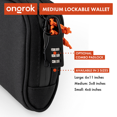 Smell Proof Wallet - 5 x 8.5” (Black)