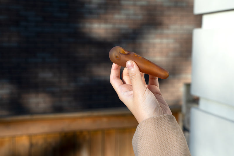 Teardrop Spoon Pipe (Frosted Gold)