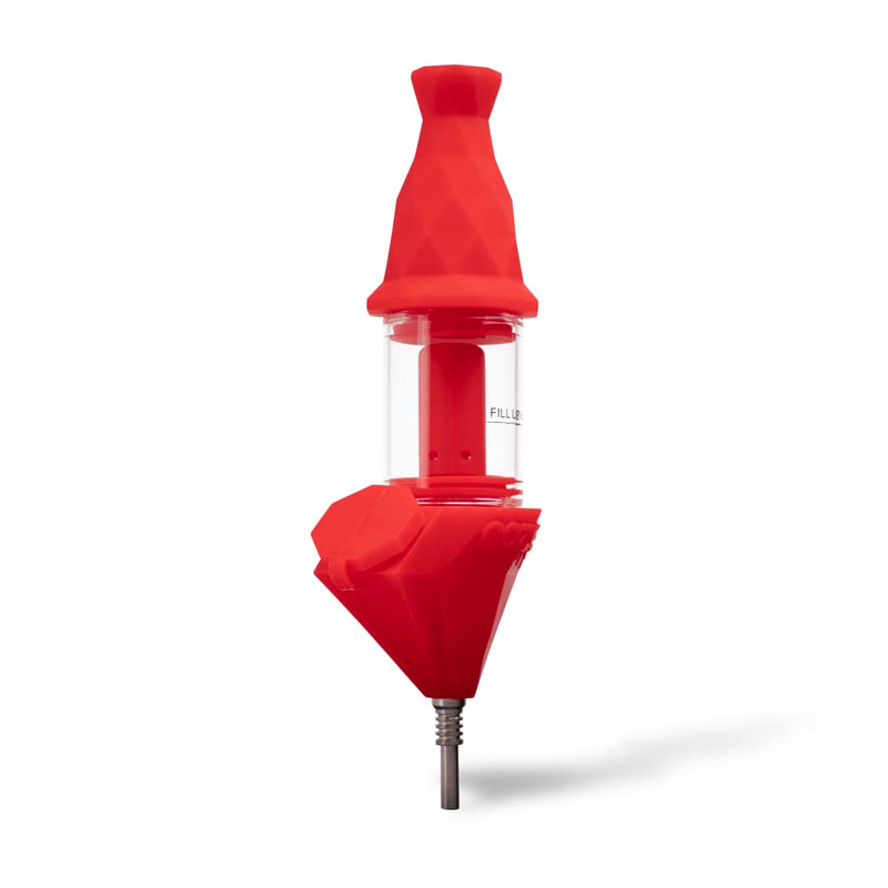 Bectar Silicone Bubbler & Dab Straw (Scarlet)