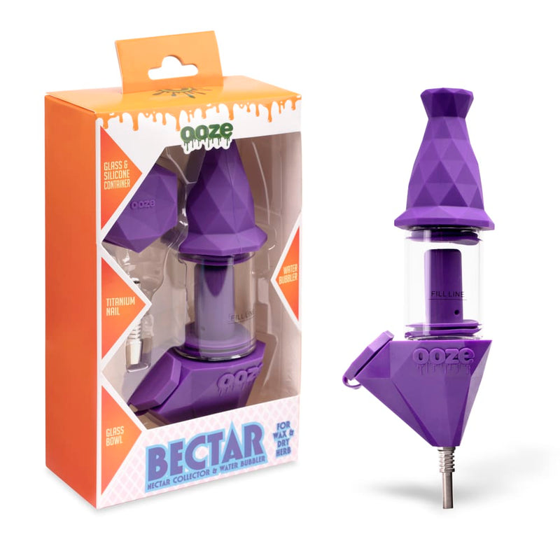 Bectar Silicone Bubbler & Dab Straw (Ultra Purple)