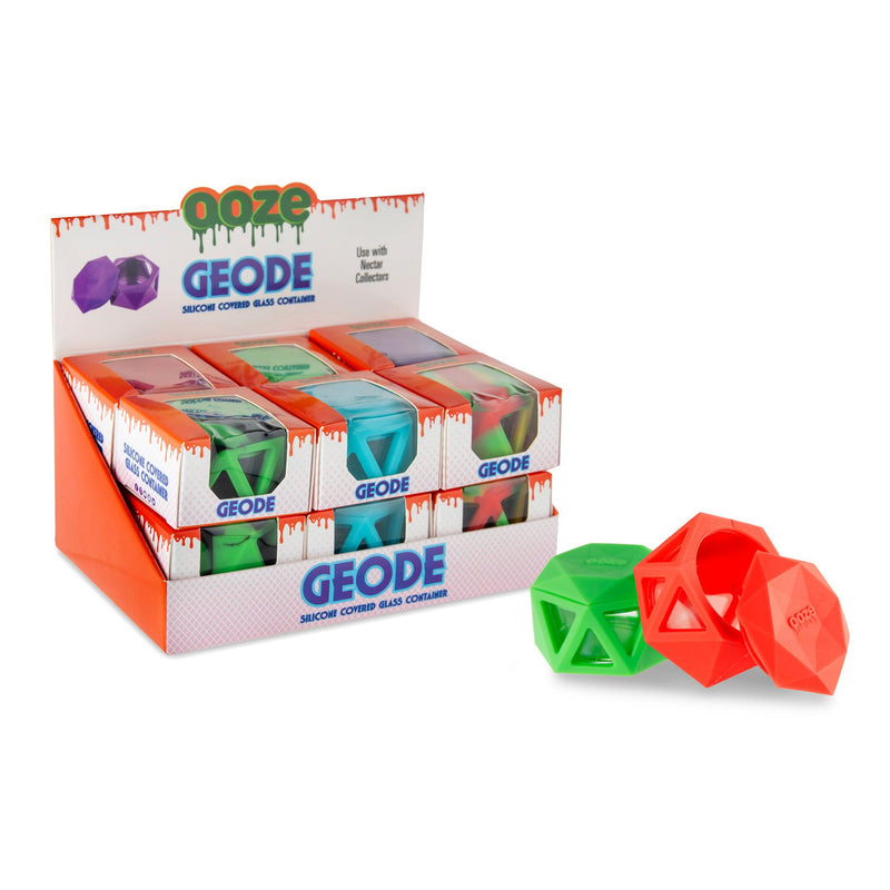 Ooze Geode Silicone & Glass Container Display (Carton of 12)