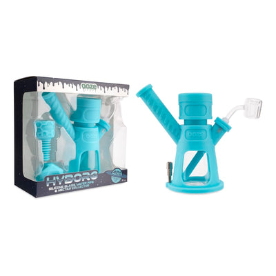 6.5" Hyborg Silicone Bong, Dab Rig & Dab Straw (Aqua Teal)