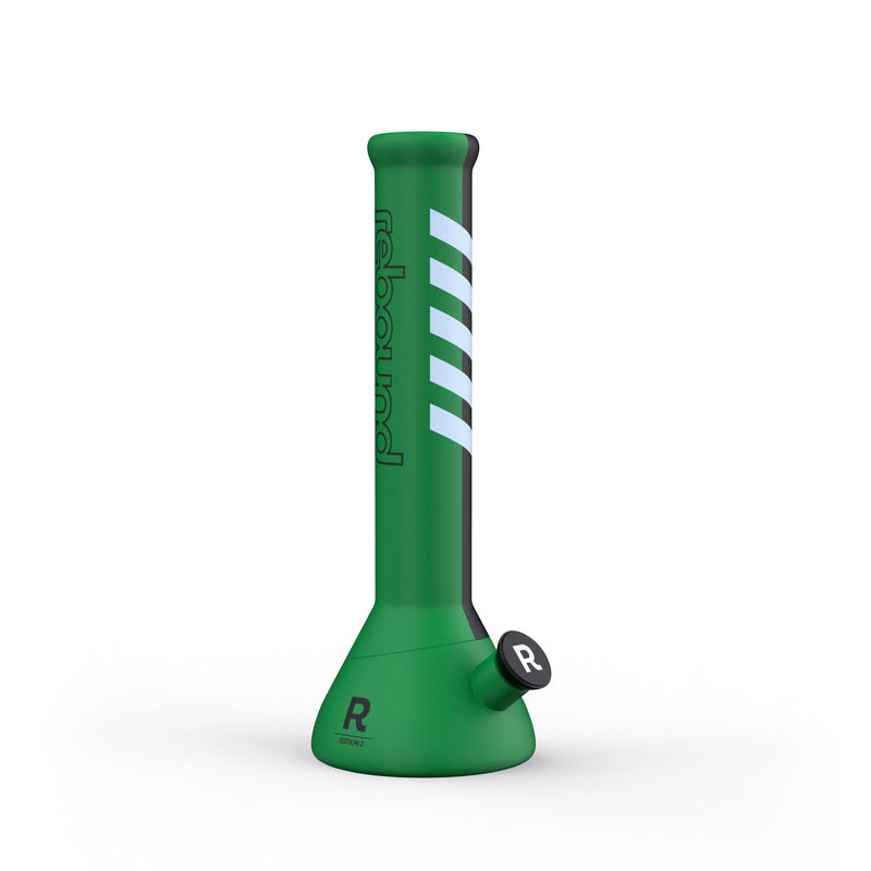 14" Silicone Beaker Bong - Black & Green