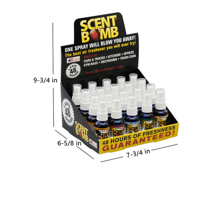 Odor Control Spray - Carton of 20 (Tangerine, Powder, Bomb, Pomegranate, Vanilla)