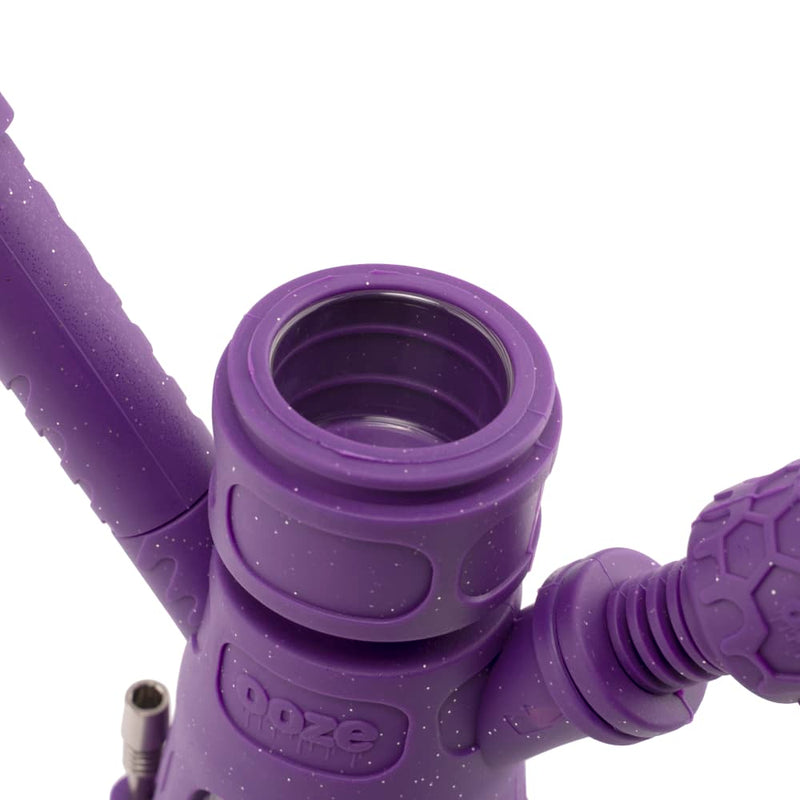 6.5" Hyborg Silicone Bong, Dab Rig & Dab Straw (Shimmer Purple)