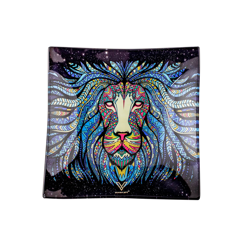 Glass Ashtrays - Tribal Lion