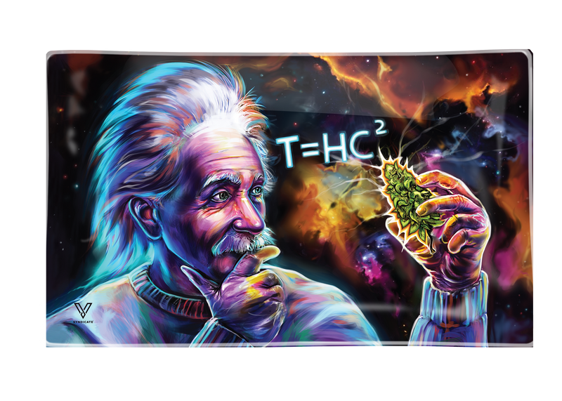 Glass Rolling Tray - Medium - THC2 Einstein Black Hole