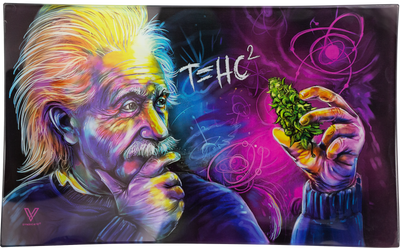 Glass Rolling Tray - Medium - T=HC2 Einstein Classic