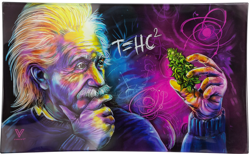 Glass Rolling Tray - Medium - T=HC2 Einstein Classic