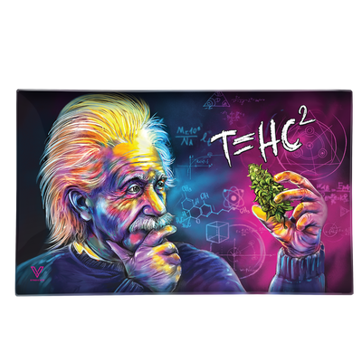 Glass Rolling Tray - Medium - T=HC2 Einstein Classic