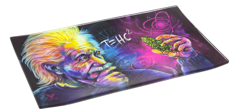 Glass Rolling Tray - Medium - T=HC2 Einstein Classic