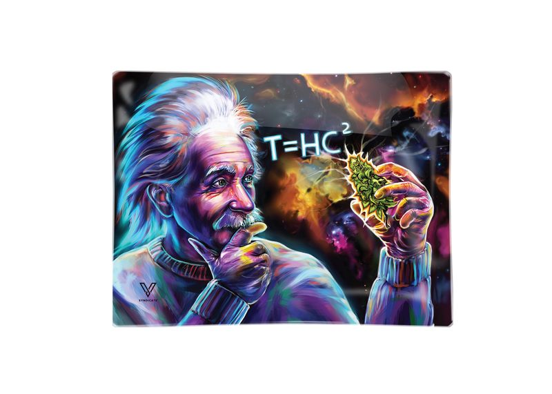 Glass Rolling Tray - Small - T=HC2 Einstein Black Hole