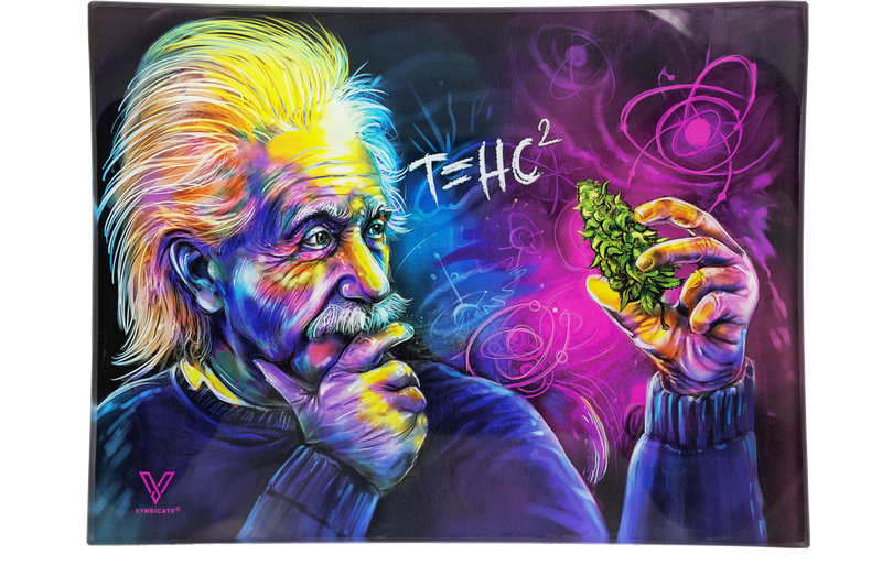 Glass Rolling Tray - Small - T=HC2 Einstein Classic