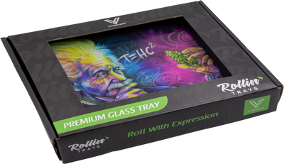 Glass Rolling Tray - Small - T=HC2 Einstein Classic