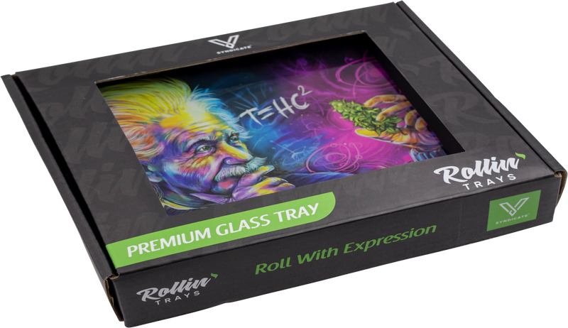 Glass Rolling Tray - Small - T=HC2 Einstein Classic