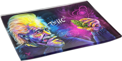 Glass Rolling Tray - Small - T=HC2 Einstein Classic