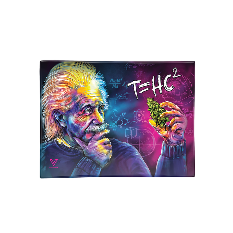 Glass Rolling Tray - Small - T=HC2 Einstein Classic