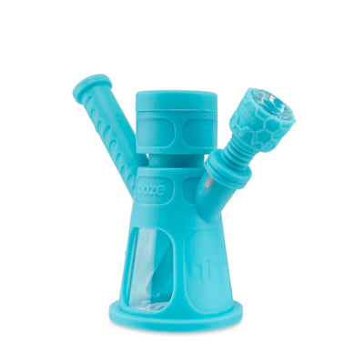 6.5" Hyborg Silicone Bong, Dab Rig & Dab Straw (Aqua Teal)