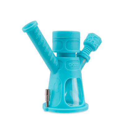 6.5" Hyborg Silicone Bong, Dab Rig & Dab Straw (Aqua Teal)