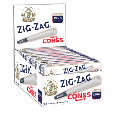 Pre-Rolled White King Size Cones (3 Pack)