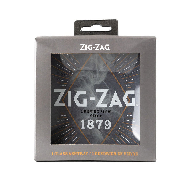 Zig-Zag Shatter Resistant Glass Ashtray (Smokey)