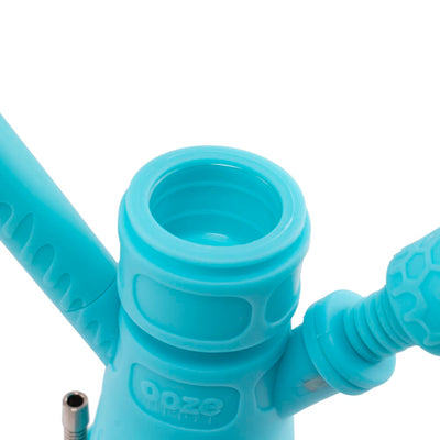 6.5" Hyborg Silicone Bong, Dab Rig & Dab Straw (Aqua Teal)